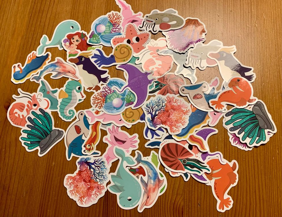SOFTY 3D-Aufkleber Meerestiere – Weiche, Erhabene Sticker Für Karten, Geschenke & Bastelprojekte