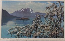 VIERWALDSTÄTTERSEE - Dampfschiff - Blick gegen Pilatus 1925