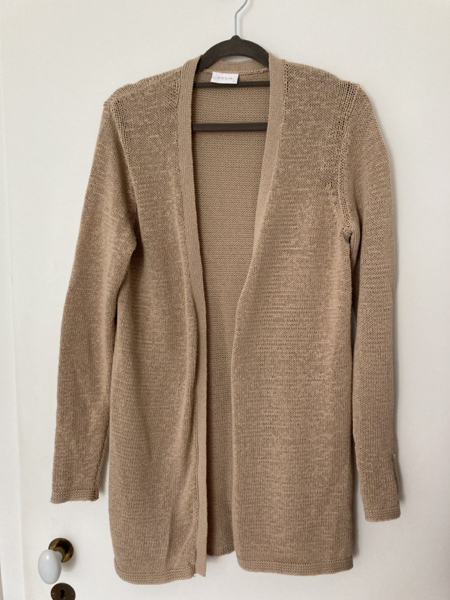 Jacken: Camel Strickjacke Vila, S – Gebraucht aus Azmoos von alix001