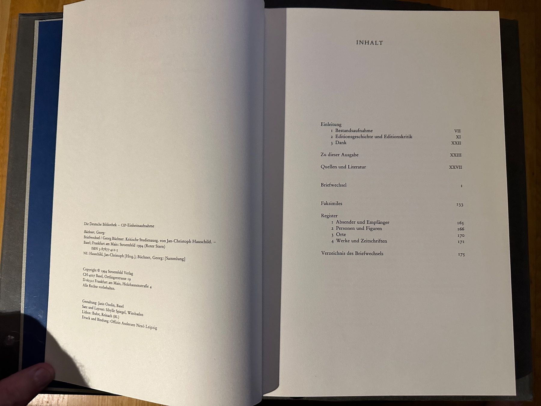 Libri: Georg Büchner: Briefwechsel. 1994 – Usato da Zürich venduto da allp 2