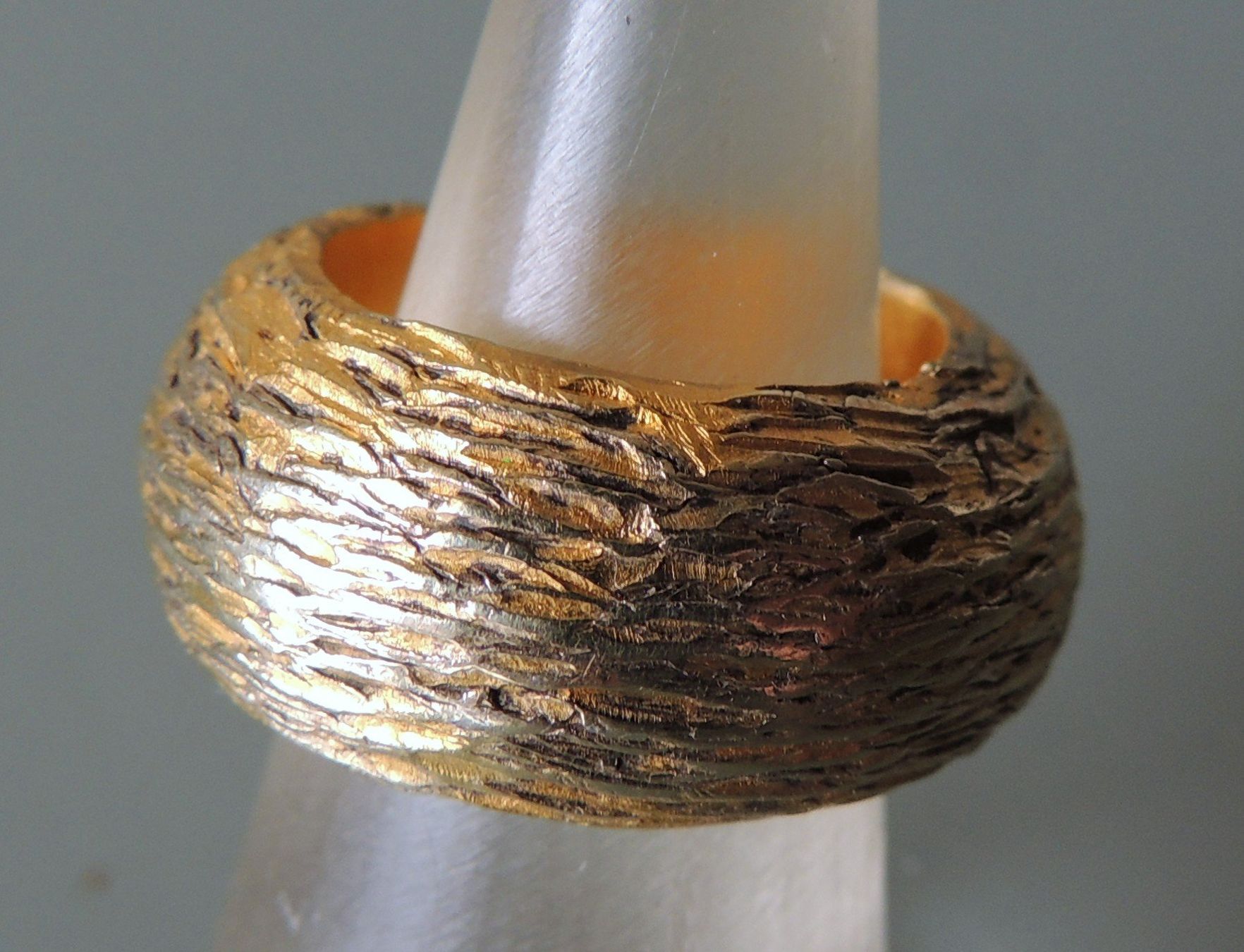 Anelli: Vergoldeter massiver Silber 925 Fingerring – Usato da Waldenburg venduto da schaller707 3