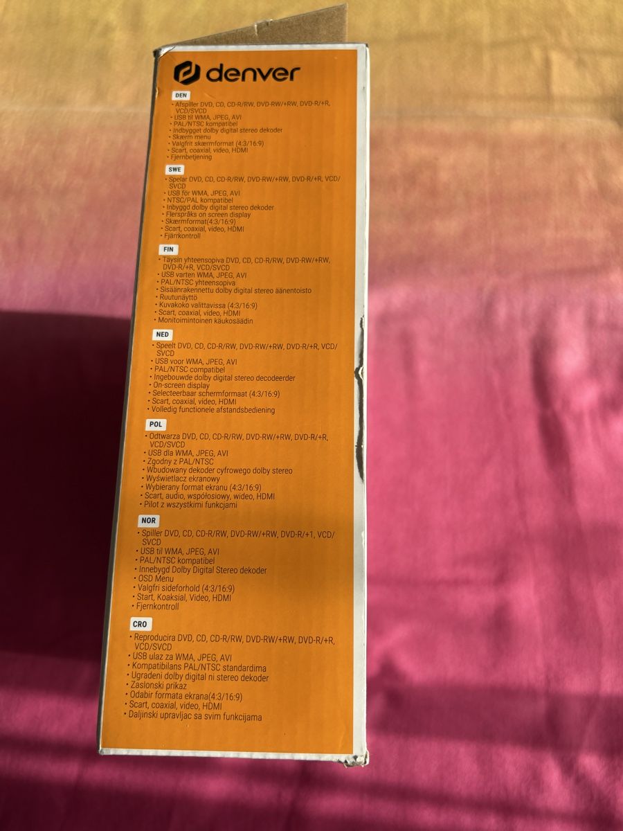 Sistemi audio & multimediali: Denver DVD-Player DVH-1245 NEU – Nuovo e nell'imballaggio originale da Neuhausen am Rheinfall venduto da AbisZallesdabei 3