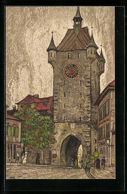 Cartes postales: Baden, Darstellung vom Stadtturm – D'occasion à Berlin par bartko-reher