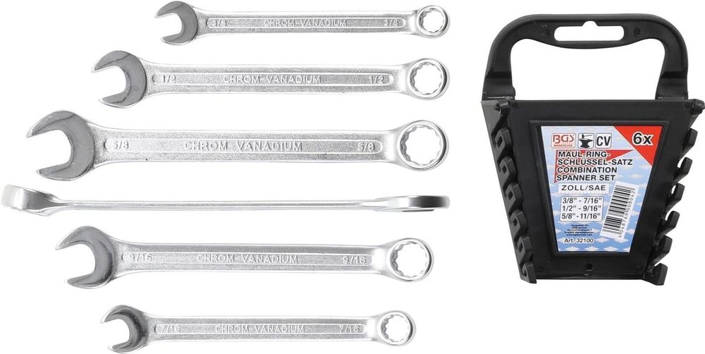 AB Tools Mini Maul-Ringschlüssel Set 20-teilig – Metrisch (4-11 Mm) & Zollig (3/16-7/16)