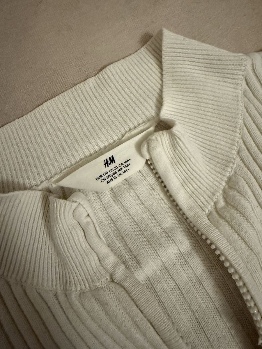 H&M Giacche & Cappotti: H&M Strickjacke, Gr. 170, weiss – Usato da Zürich venduto da vallup_9 2