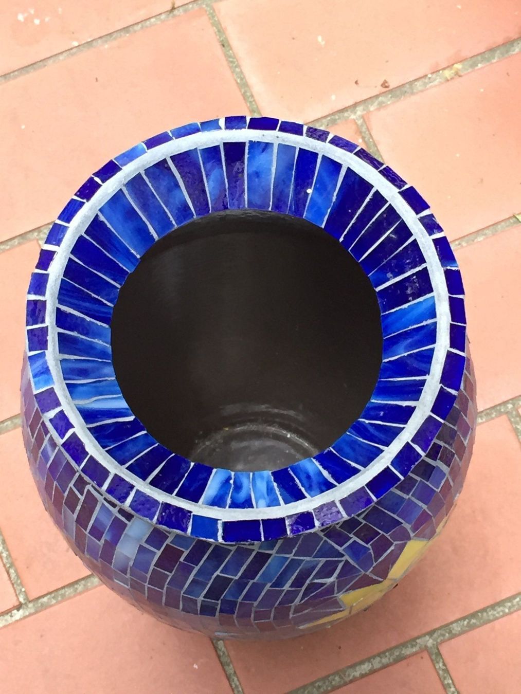 Vase & Récipients: Wunderschöne Mosaik Vase, 47 cm. – D'occasion à Schaffhausen par vintageville 3