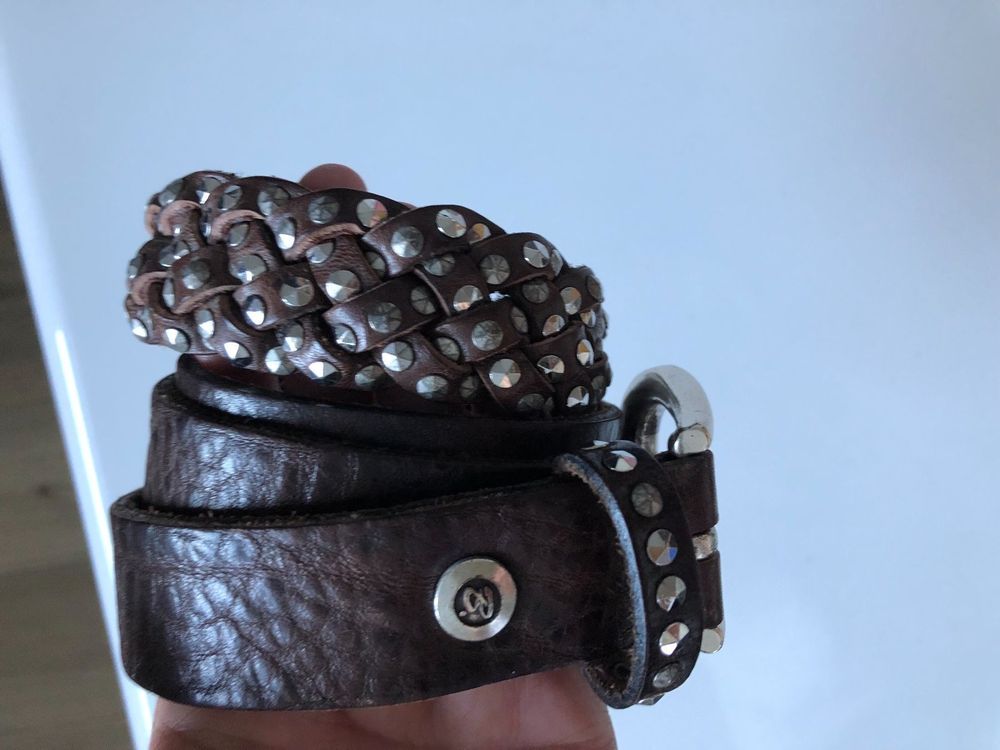 B Belt Ledergürtel Mit Nieten | Kaufen Auf