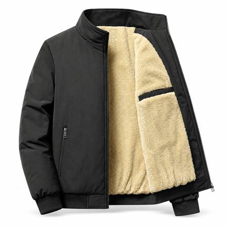 Herren Winterjacke Schwarz – warm gefüttert – Grösse M Neu