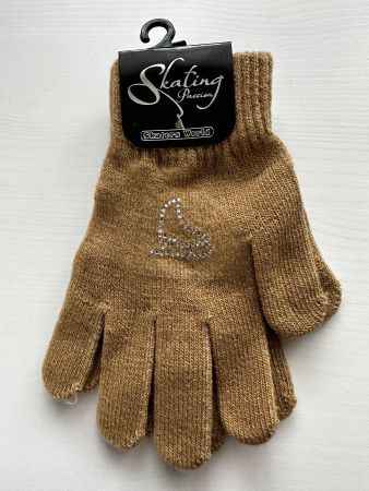 Eislauf Handschuhe mit Strassapplikation