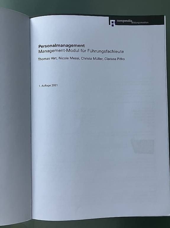 Bücher: Compendio Personalmanagement – Gebraucht aus Wünnewil von thomas1093 1