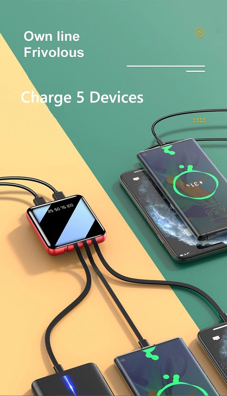 Akkus: Mini Batterie Externe 20'000 mAh, Câbles Intégrés – Neu und originalverpackt aus Delémont von abonprix 4
