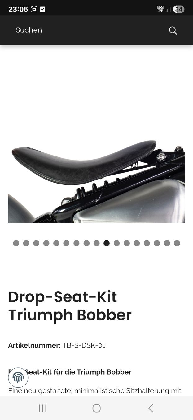 Triumph Tutti i ricambio per moto: Triumph Bonneville Bobber Drop Seat Kit – Nuovo e nell'imballaggio originale da Opfertshofen SH venduto da dav_mg6d 4