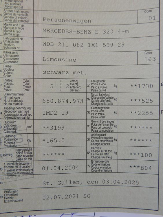 Mercedes-Benz E320 4-m Letzte MFK 07.2021 10