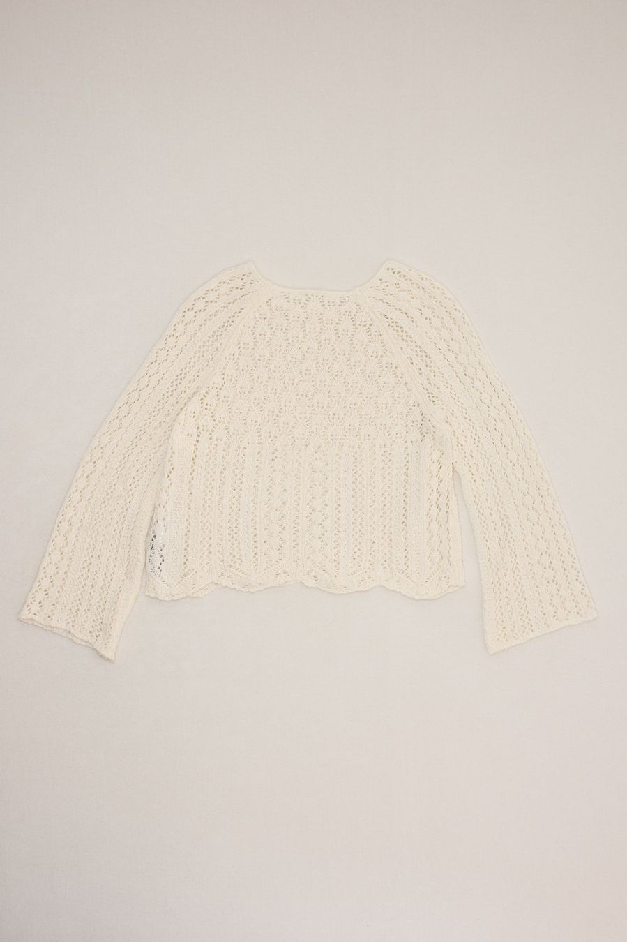 Only Tops: ONLY Pull Crochet Écru Manches Évasées T. M – Gebraucht aus Fribourg von re-fine 3
