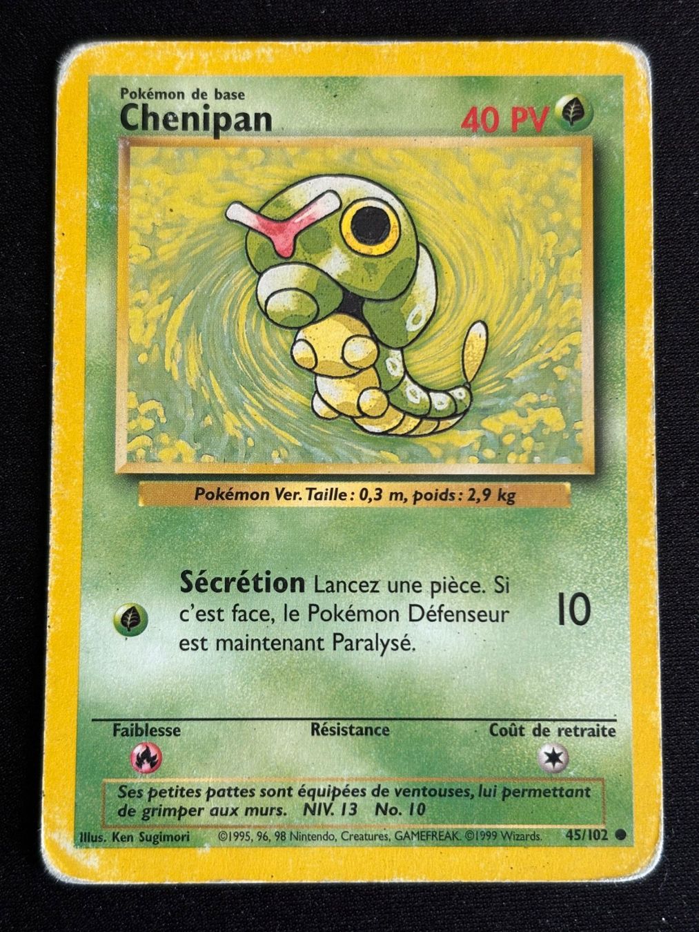 Pokémon Carte collezionabili: Pokemon Chenipan - Set de Base 45/102 - Français – Usato da Bern venduto da Big_GS