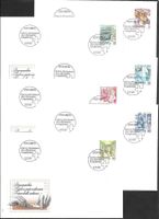 6 FDC 731x-742x  Serie Einzelmarken ET 9.9.1986