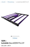 10x Lumatek Zeus 600W Pro 2.9 LED 200-240V