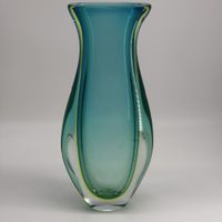 Large Murano Sommerso Uranium Glass Vase 40cm - 4.5 kg Rare