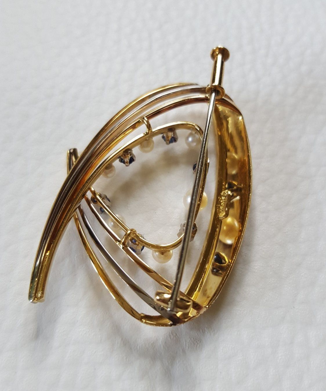 Broschen & Nadeln: Gold 750 Broche Mit Saphire/Perlen – Gebraucht aus Wald ZH von Dasilver 5