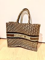 Christian Dior Brown Velvet Large Book Tote