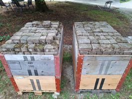 Pflastersteine Beton grau gebraucht