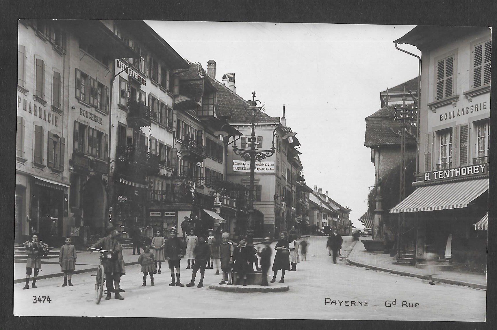 Cartoline postali: Payerne Grand Rue – Usato da Olten venduto da clotaldi