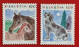 TIERE PFERD HUND 793 794 CELESTINO PIATTI 1993** POSTFRISCH