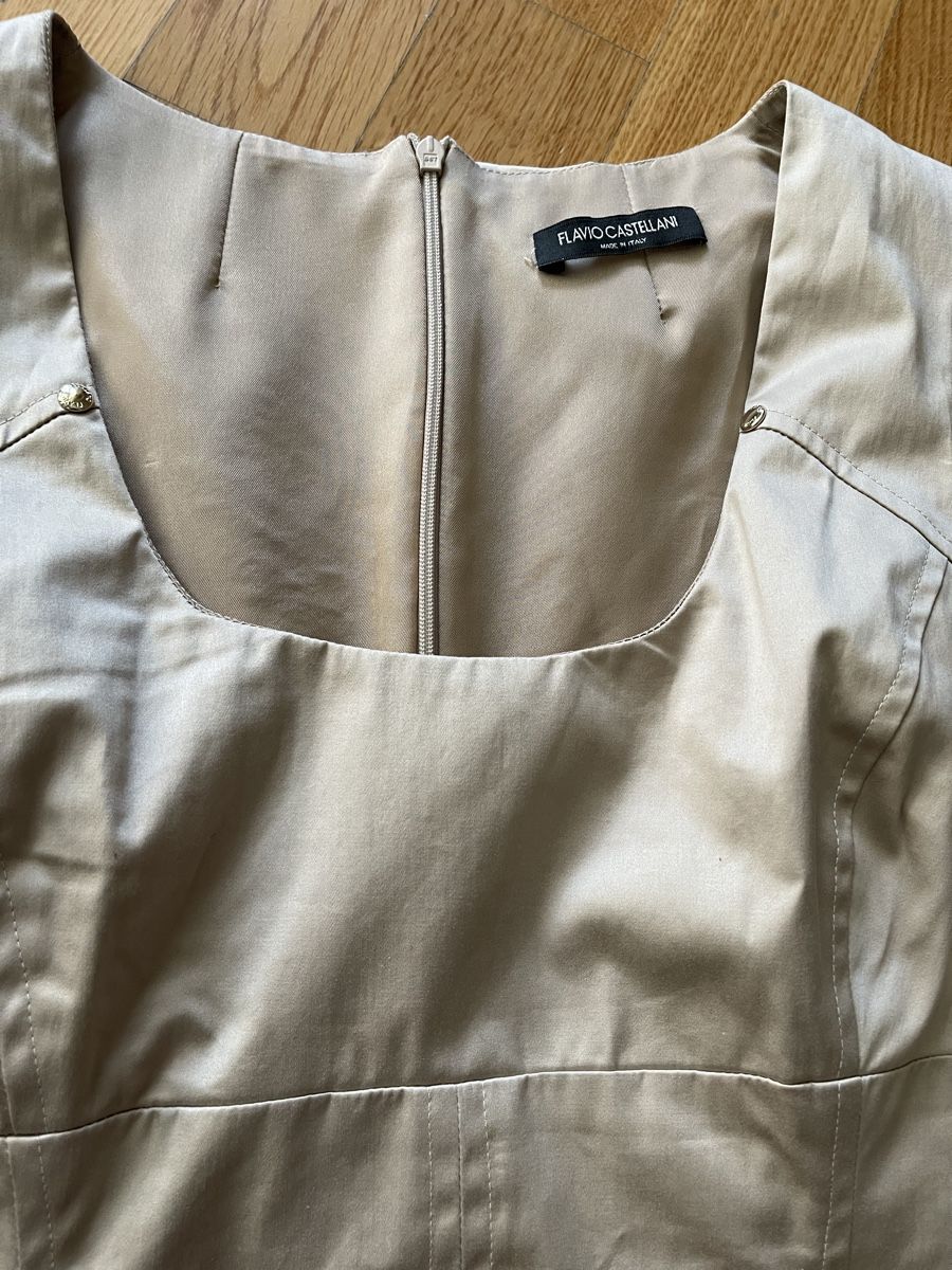 Vestiti: Kleid Elegantes Kleid Flavio Castellani Beige – Usato da Rüschlikon venduto da leo_mwz2 1