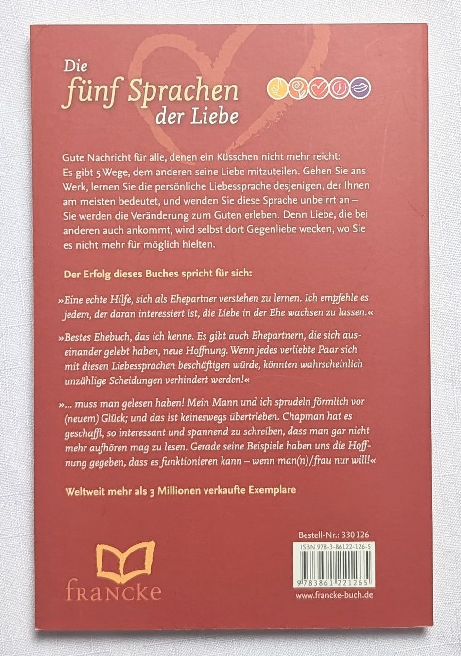 Libri: Die fünf Sprachen der Liebe - Gary Chapman – Nuovo (secondo la descrizione) da Wängi venduto da ABIZONE-86 1