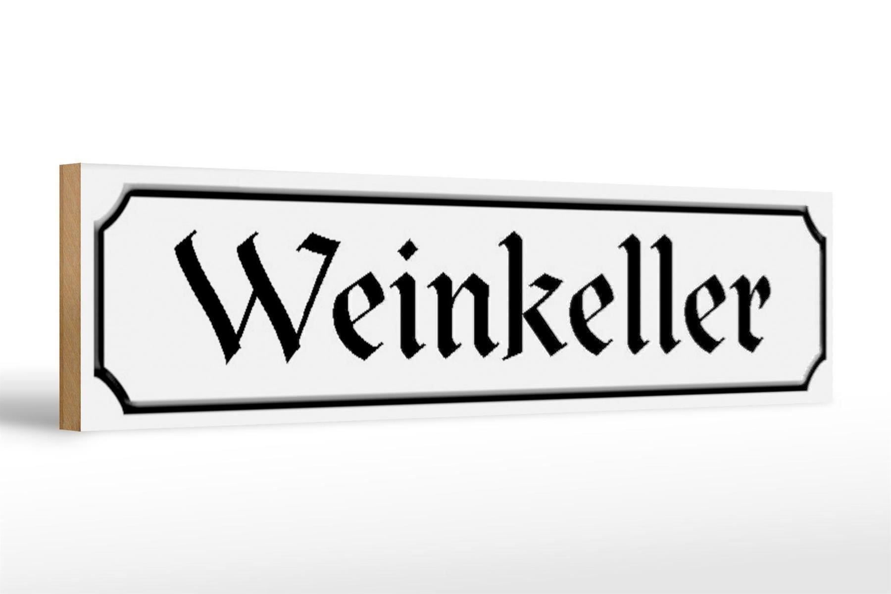 Insegne: Blechschild-WEINKELLER - weiss – Nuovo e nell'imballaggio originale da Rupperswil venduto da big-one-sale 1
