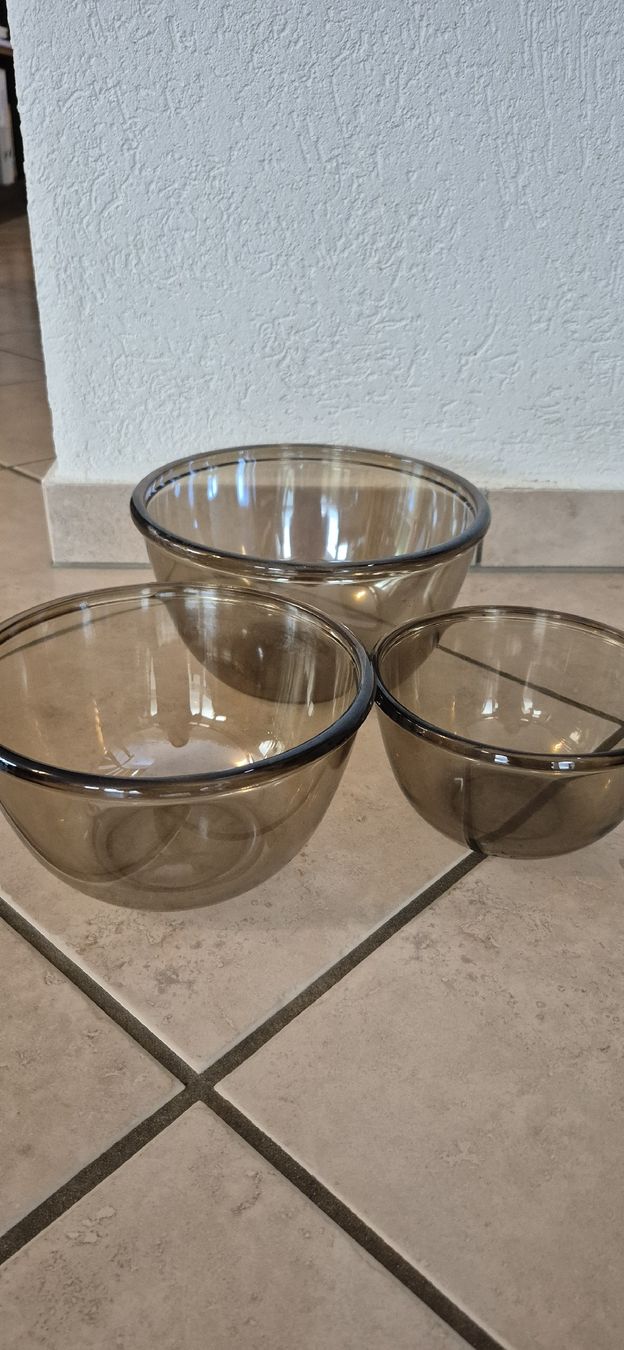 Ciotole: Lot de 3 saladiers en verre  – Usato da Moutier venduto da mai_pq7w 2