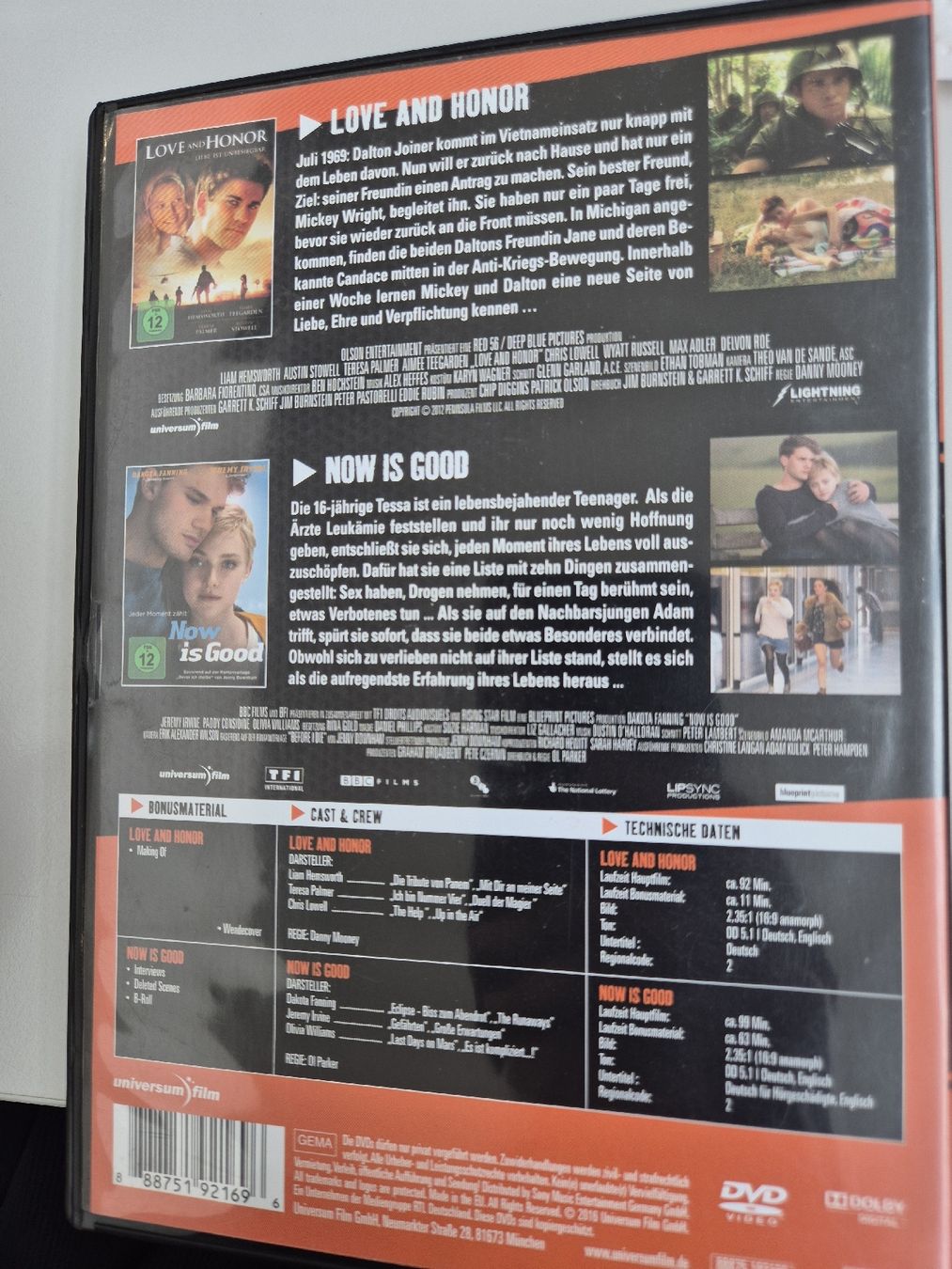 Tutti i DVDs: Love & Honor & Now is Good DVD - – Nuovo (secondo la descrizione) da Unterägeri venduto da Idecurtins 2
