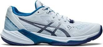 Asics Damenschuhe: Turnschuh Asics Elite FF2 Damen white-diveblue Grösse 44.5 – Neu und originalverpackt aus Meggen von Mmvmmmvm