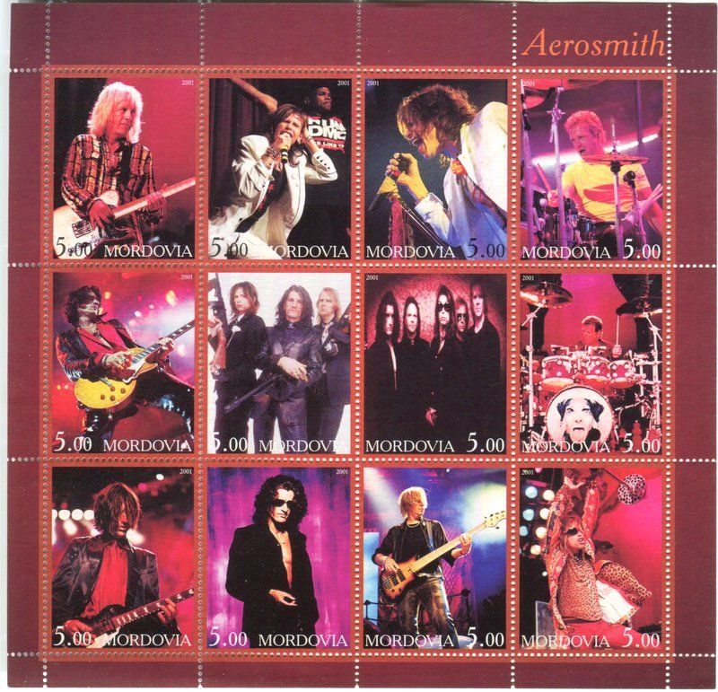 Tous les timbres: Block "Aerosmith". Mordwinien – Neuf avec emballage d'origine à Basel par Butsch5