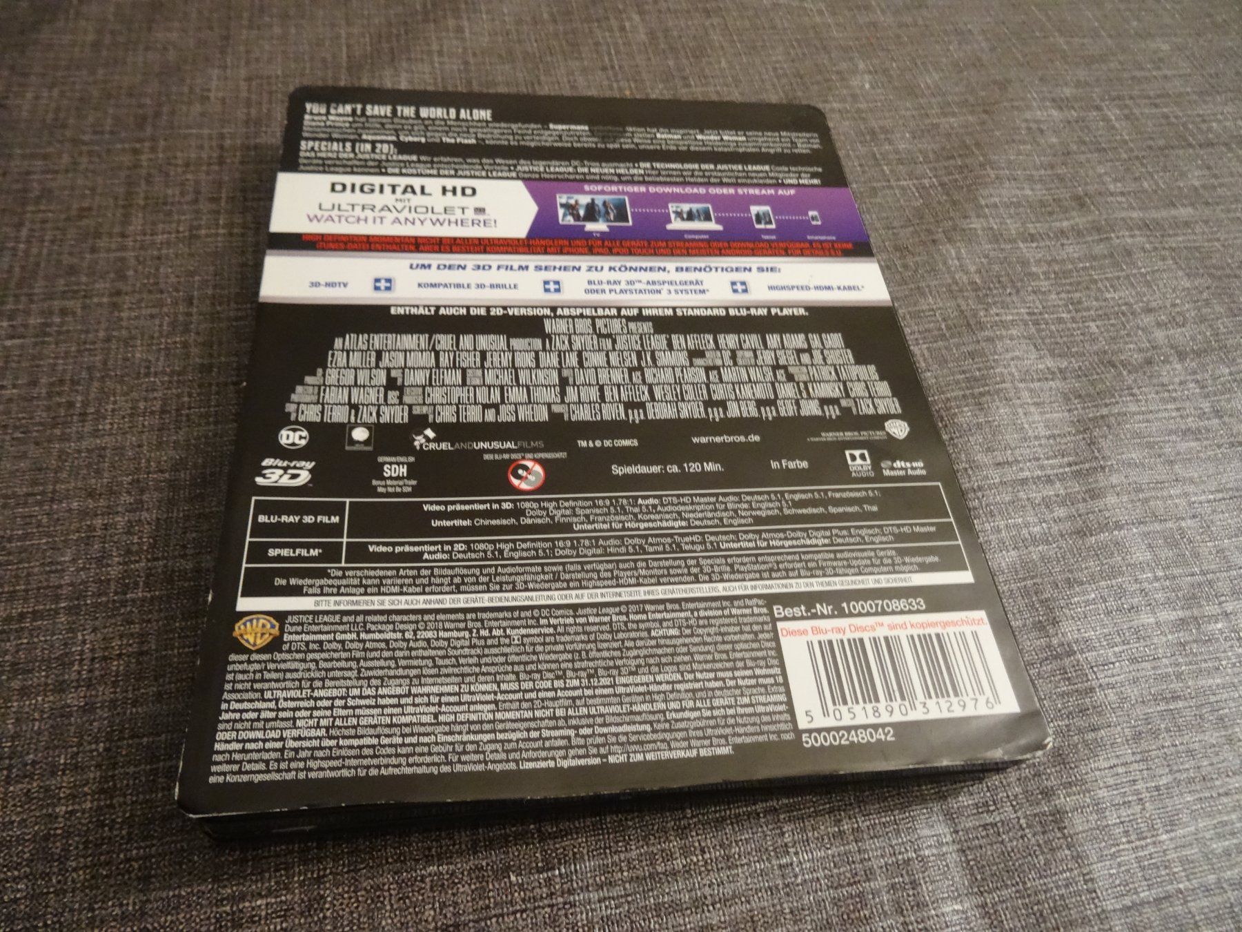 Tutti i DVDs: Justice League Steelbook Blu-ray 3D + 2D – Usato da Olten venduto da Disc-Verkauf 2
