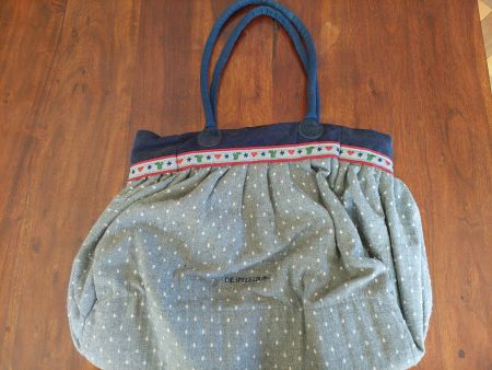 Coppenrath / Spiegelburg Stofftasche Grau / Weiss gepunktet