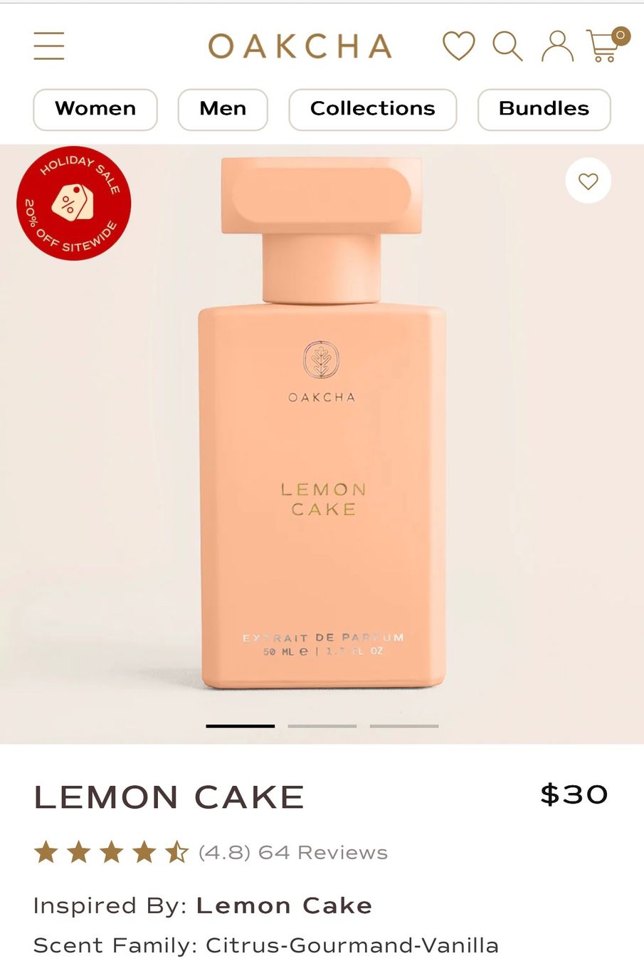 Parfum & Eau de Toilette: OAKCHA LEMON CAKE EDP 50ML.Neu (Ähnlich zu Devotion DG) – Neu und originalverpackt aus Zürich von deruja 2
