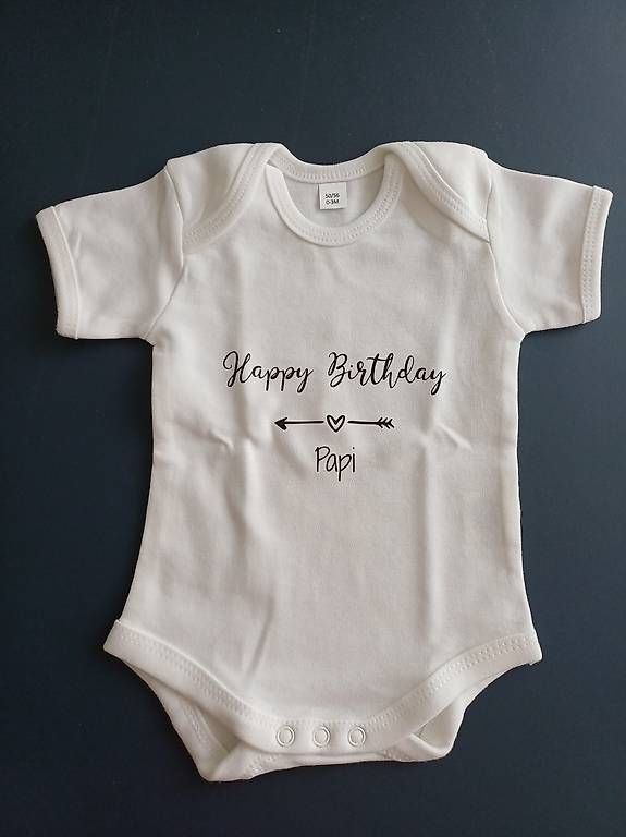 Vestiti & Gonne: Body - Happy Birthday Papi – Nuovo e nell'imballaggio originale da Wiesendangen venduto da Kare_1983