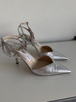 Jimmy Choo Pumps Silber Grösse 37.5 mit Schmucksteinen