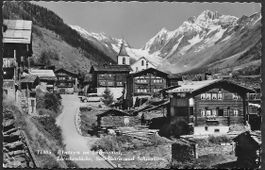 Alte AK BLATTEN Lötschental mit Postauto ab 1.-