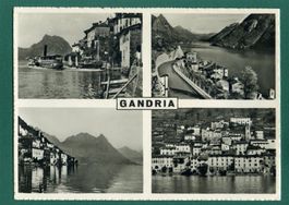 Gandria, 4-Bilderkarte, ungelaufen, Grossformat, ca. 1960
