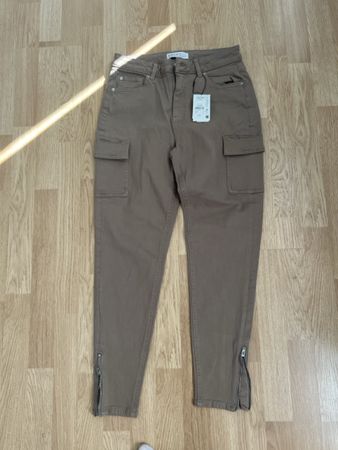 High Rise Hose Farbe Taupe Gr. 38
