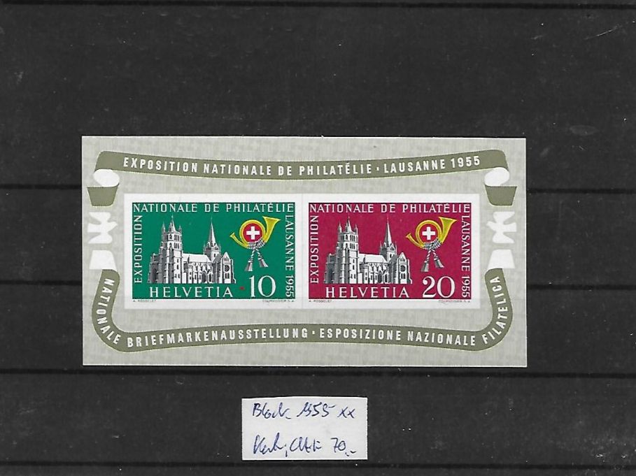 Tutti i francobolli: Block 1955 ** Kat: CHF 70.- – Nuovo (secondo la descrizione) da Basel venduto da Ilp