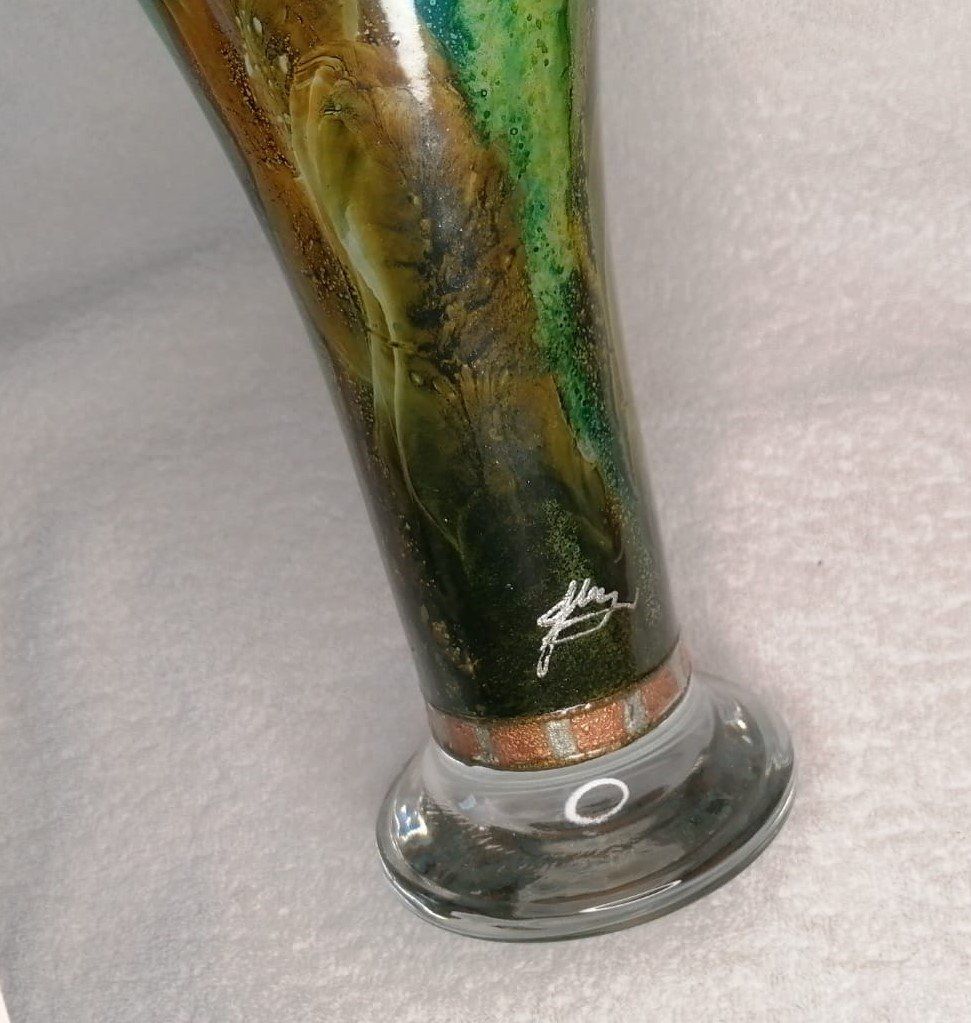 Vasi & Recipienti: Wunderschöne Blumenvase, Unikat signiert – Usato da Grächen venduto da Hel7890 3