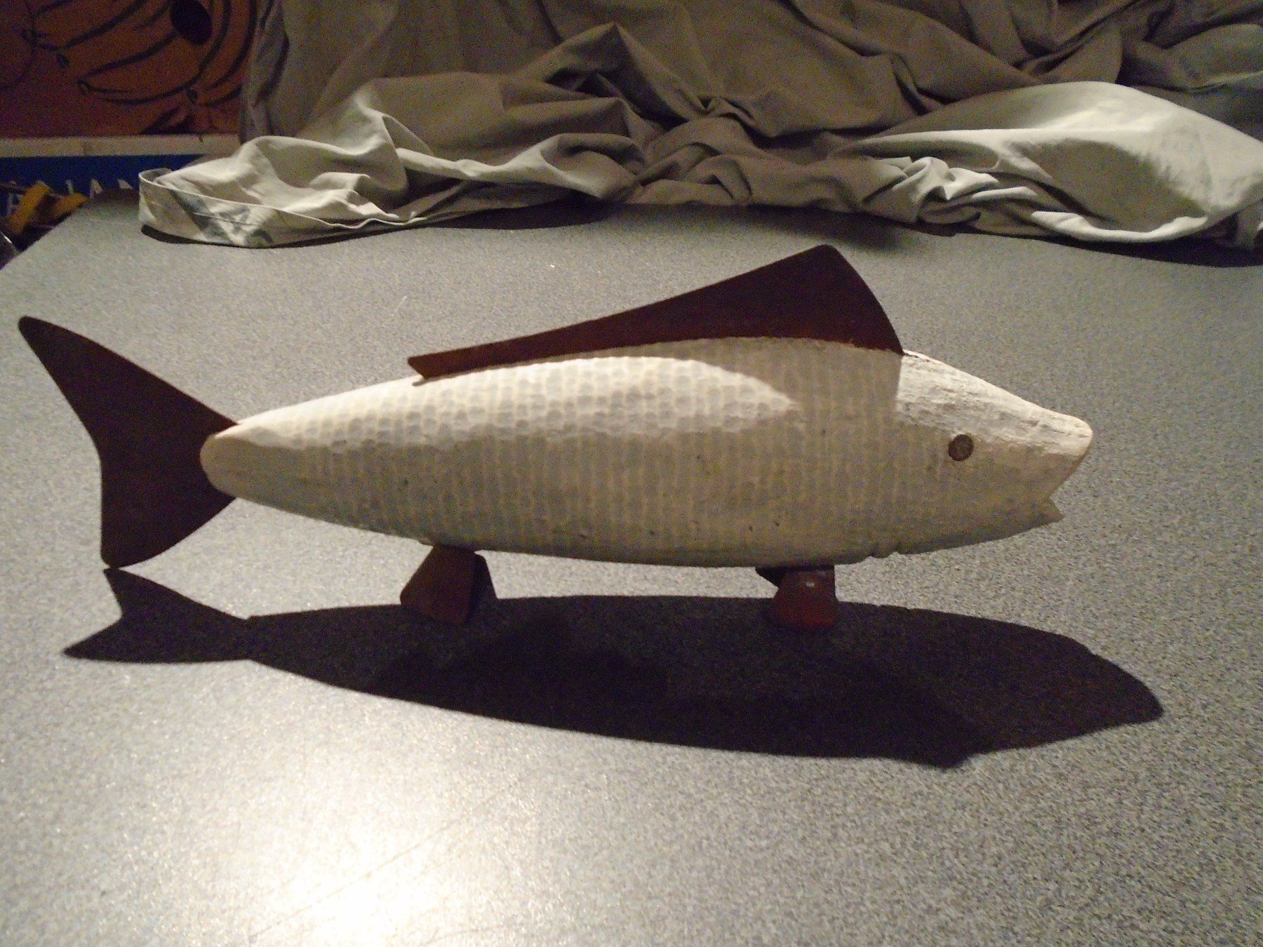 Statuette: Fisch, blau / Holz, Metall – Usato da Zürich venduto da abraxas1291