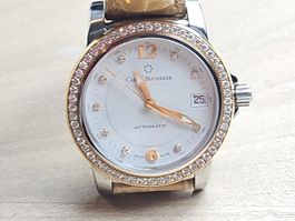 Damenuhr Bucherer Patravi Auto 34mm 18K Gold 56 Diam/Brill.