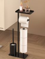 WC Toilettenpapierhalter WC-Bürstenhalter Rollenhalter Ablag