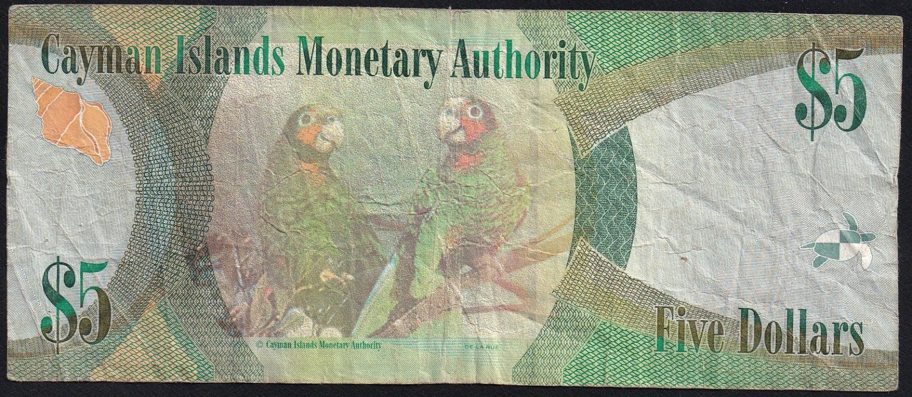 Billets de banque: Cayman Islands 5 Dollars 2014 – D'occasion à Brugg AG par banknoten_muesli 1