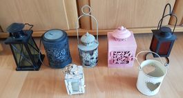 7 ER - SET  LATERNEN /  VINTAGE LOOK / SAMMLUNG