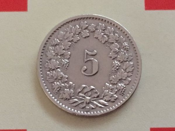 Toutes les monnaies: 5 Rappen 1955 -vz – D'occasion à Elsau par herbybay 1